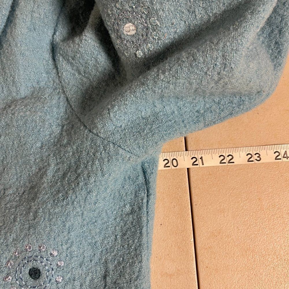 Cayson Vintage Blue Wool Jacket Medium - Picture 11 of 14
